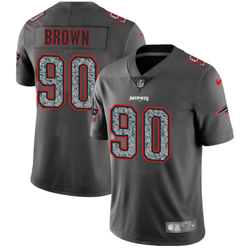 Nike Patriots #90 Malcom Brown Gray Static Men's Stitched NFL Vapor Untouchable Limited Jersey - Click Image to Close